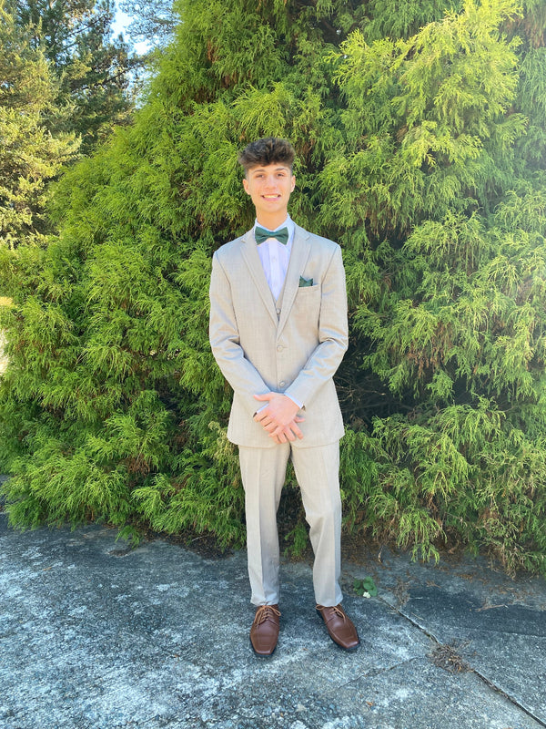 Sand Brunswick Slim Fit Suit by Allure Men Allure Men