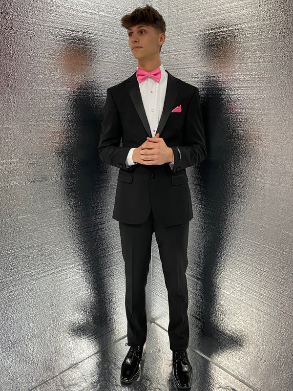 New West End Black Notch Lapel Slim Fit Tuxedo San Malone Enterprises