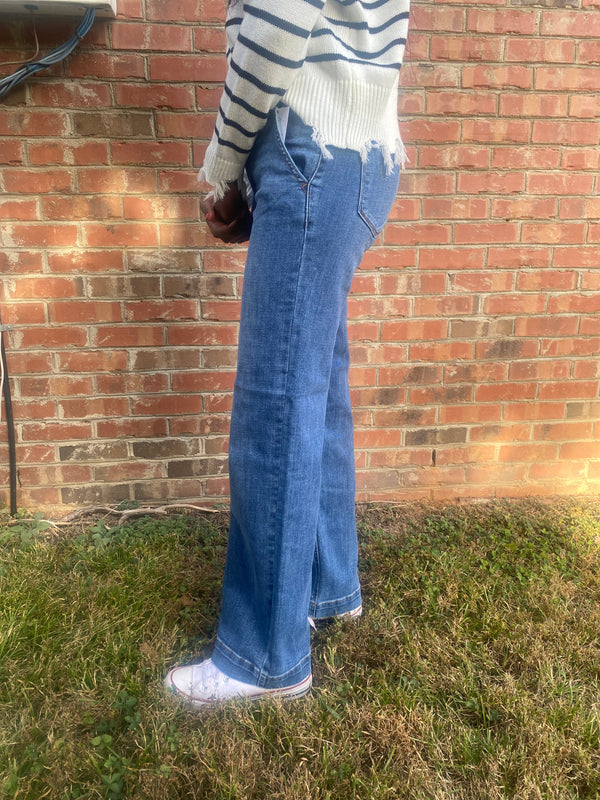 Judy Blue Anytime Anyplace High Waisted Wide Leg Jeans Judy Blue