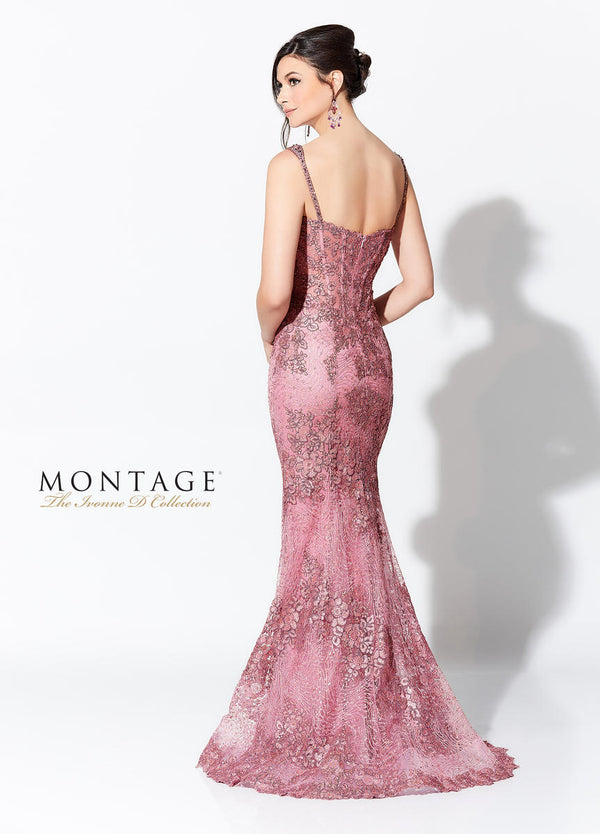 Ivonne D 119D41 Latte Lace Mermaid Dress