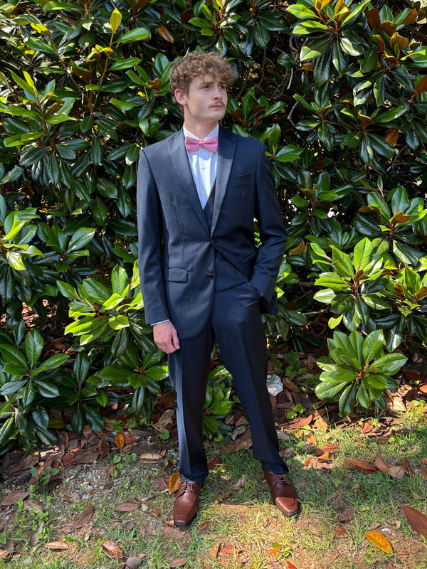 Ink Blue Harmony 100% Wool Boy's Slim Fit Tuxedo Luxe Faille