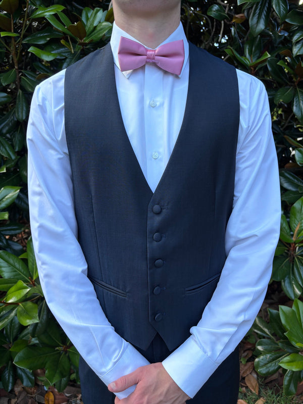 Boys Ink Blue Harmony Tuxedo Vest Luxe Faille