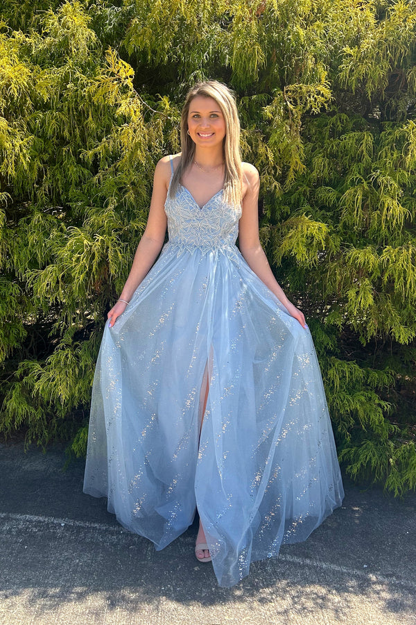 J'Adore 18018 Blue Sparkle Tulle Dress J'AdoreÂ