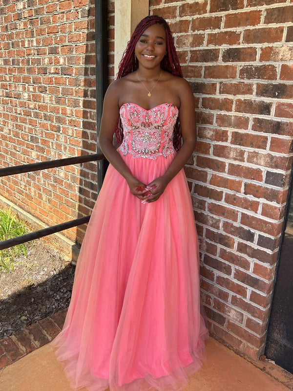 J'adore 5058 Coral Tulle Ballgown J'Adore