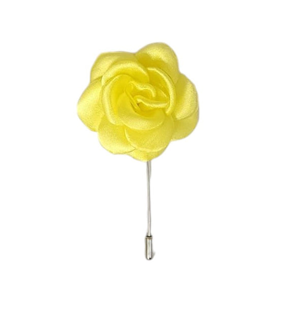 Floral Lapel Pin - Lemon Yellow Manzini New York