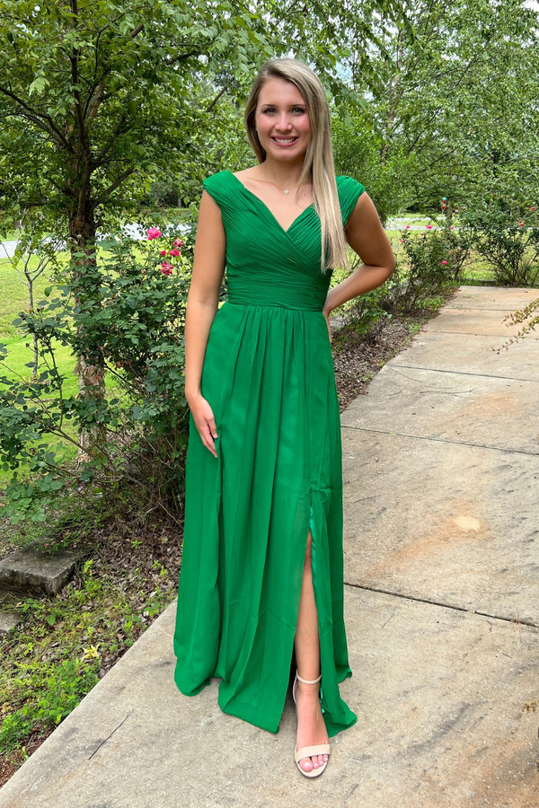 Lucci Lu 93060 Emerald Chiffon Dress