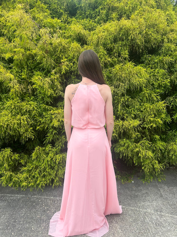 Lucci Lu 93064 Blush Pink Chiffon Dress