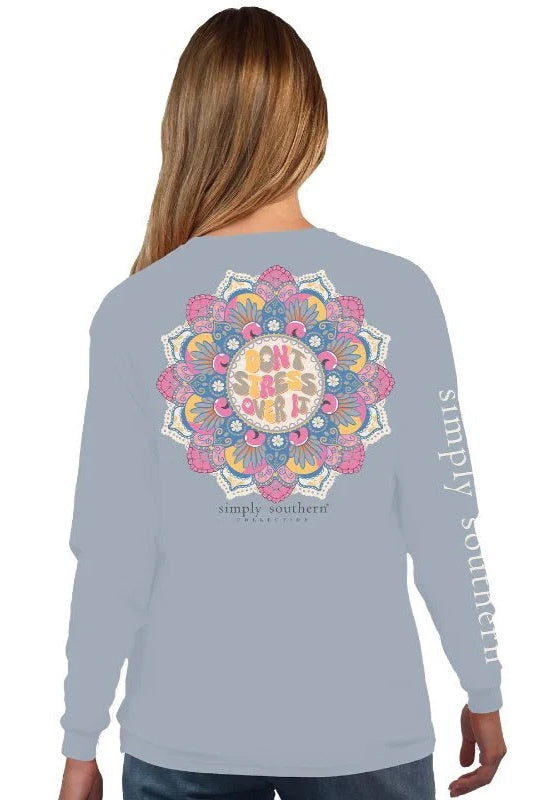 Simply Southern Don't Stress Over It Long Sleeve Graphic Tee Simply Southern