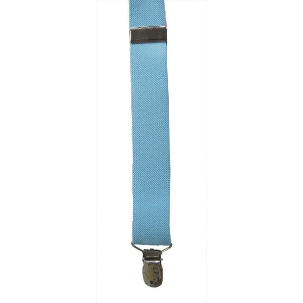 Light Blue Clip-on Suspenders Tuxedo Park