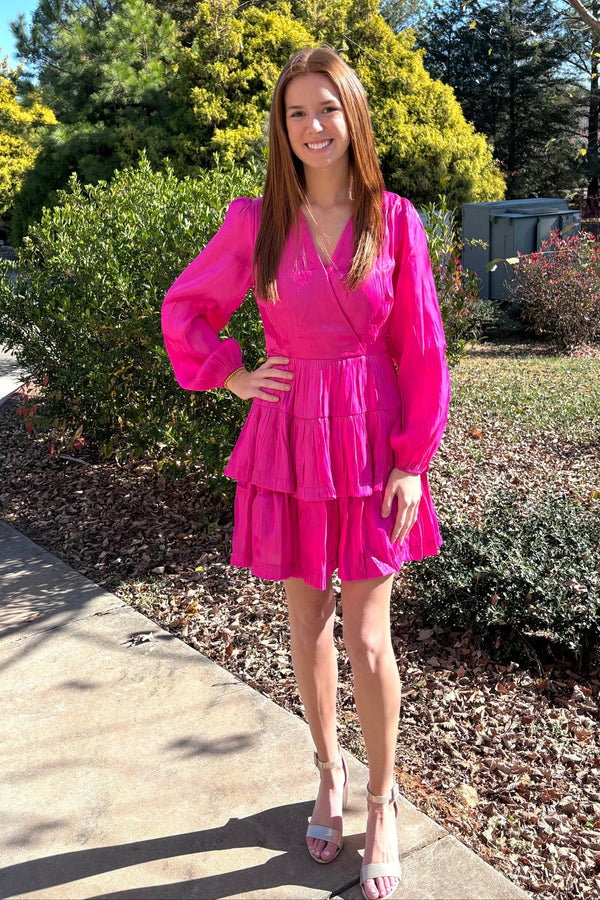 Look Of Love Fuchsia Dress She + Sky Clothing