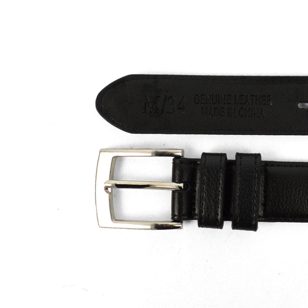 Men's Dressy Genuine Leather Black Belt Umo Lorenzo