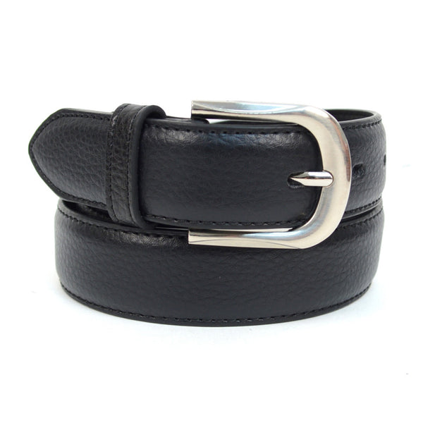 Men's Dressy Genuine Leather Black Belt Umo Lorenzo