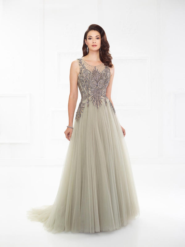 MONTAGE by Mon Cheri 118962 Navy Blue Evening Gown