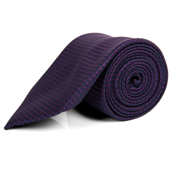 Deep Purple Laurant Bennet Micro Fiber Woven Tie SELININY
