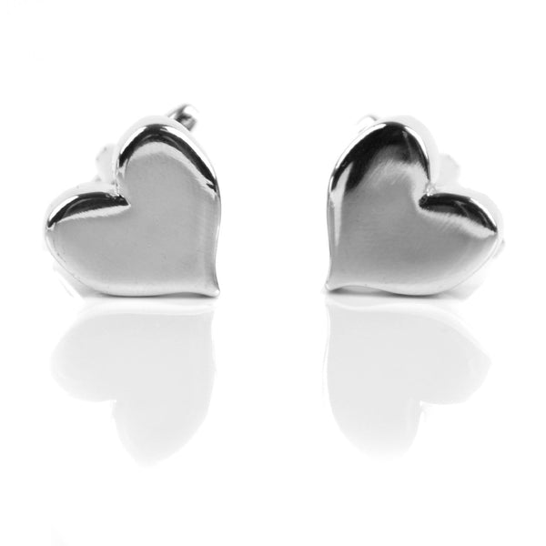 Silver Heart Novelty Cufflinks SELININY