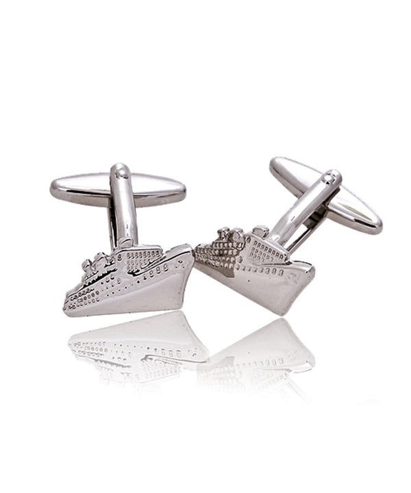 Silver Boat Novelty Cufflinks SELININYÂ