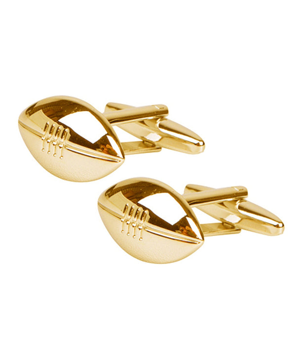 Football Gold Novelty Cufflinks SELININY