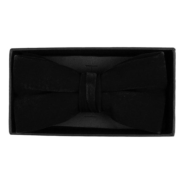 Adult Banded Velvet Bow Tie - Black SELININY