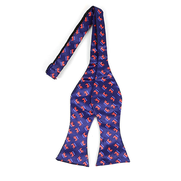 Navy Blue Republican Self Tie Bow Tie SELININY