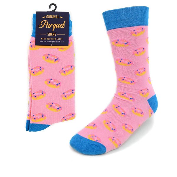 Men's Strawberry Donut Novelty Socks