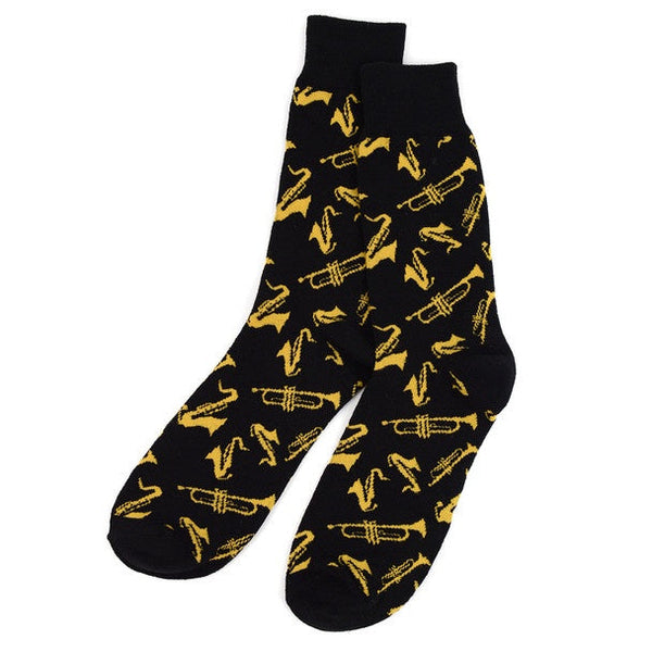 Men's Brass Instruments Novelty Socks SELININY