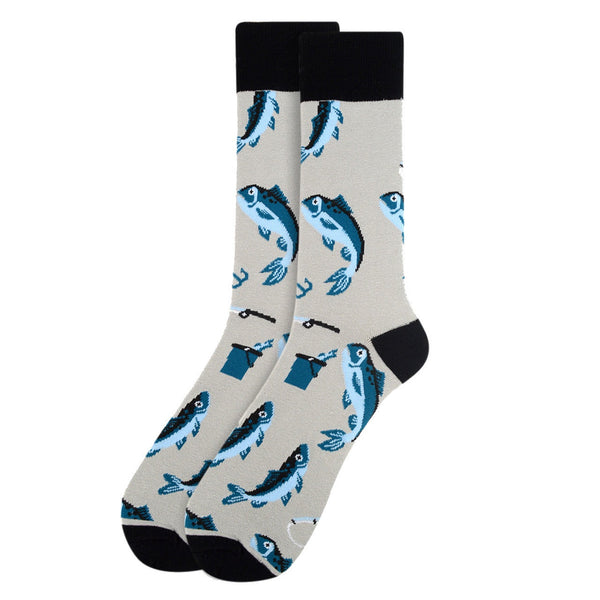 Men's Fish Novelty Socks SELININY