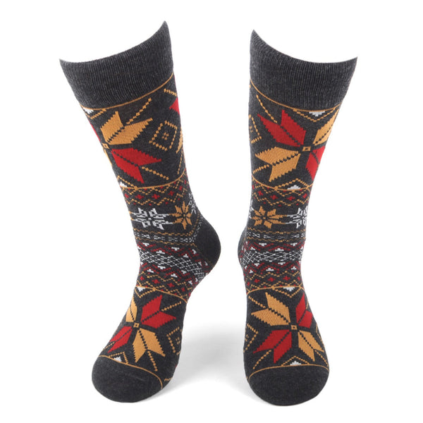 Men's Vintage Winter Pattern Novelty Socks SELININY