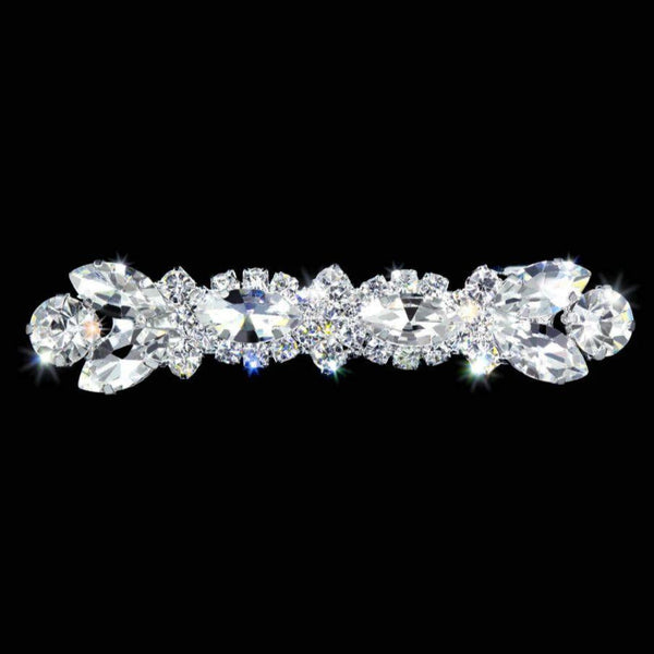 Crystal Rhinestone Navette Flare Barette Rhinestone Jewelry Corp