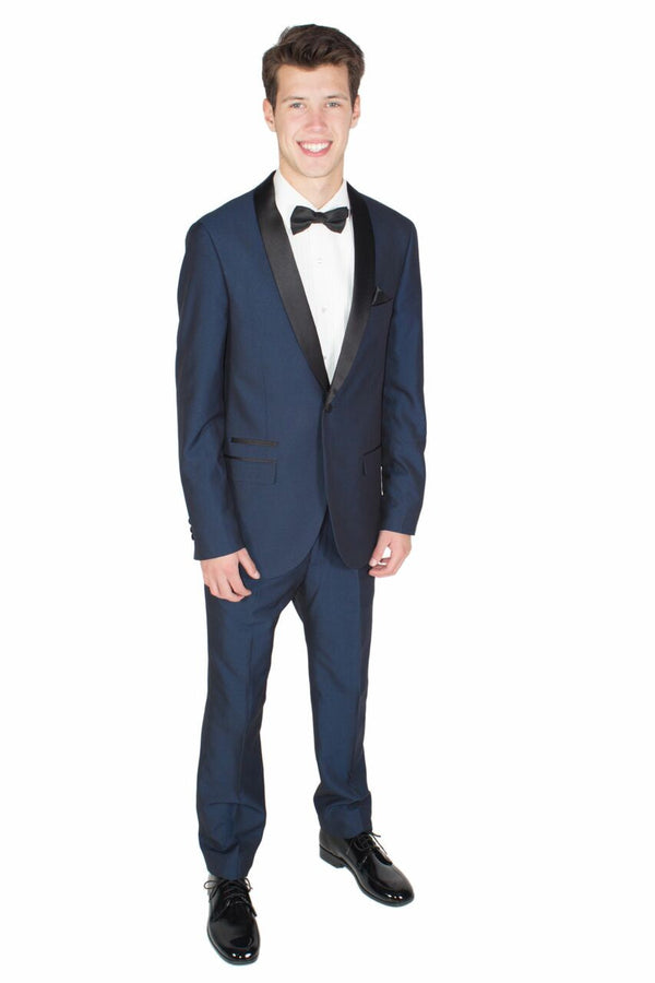 New West End Navy Shawl Lapel Slim Fit Tuxedo West End