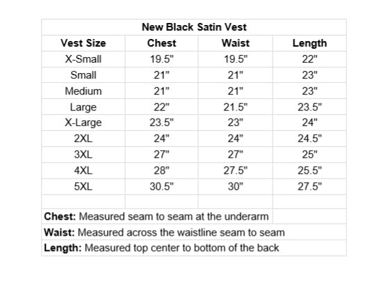 New Black Satin Fullback Vest B FormalÂ