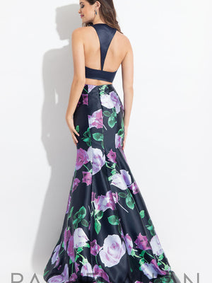Rachel Allan 6134 Navy Violet Floral 2 Piece Dress *FINAL SALE* Rachel Allan