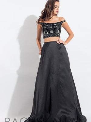 Rachel Allan 6081 Black 2 Piece A-Line Dress Rachel Allan