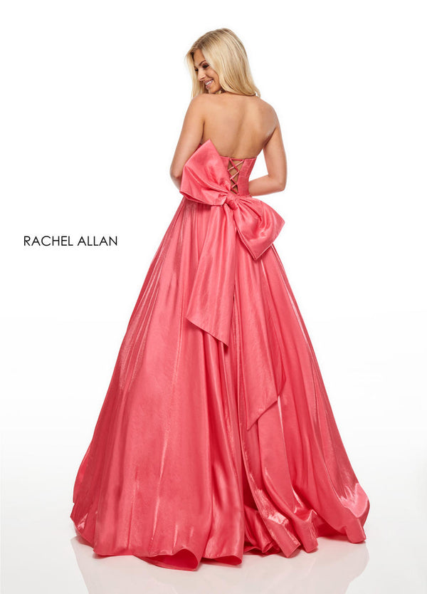 Rachel Allan 7139 Coral Satin Ballgown Rachel Allan