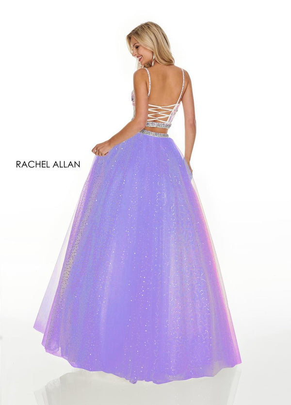 Rachel Allan 7193 Lavender 2 Piece Floral Ballgown