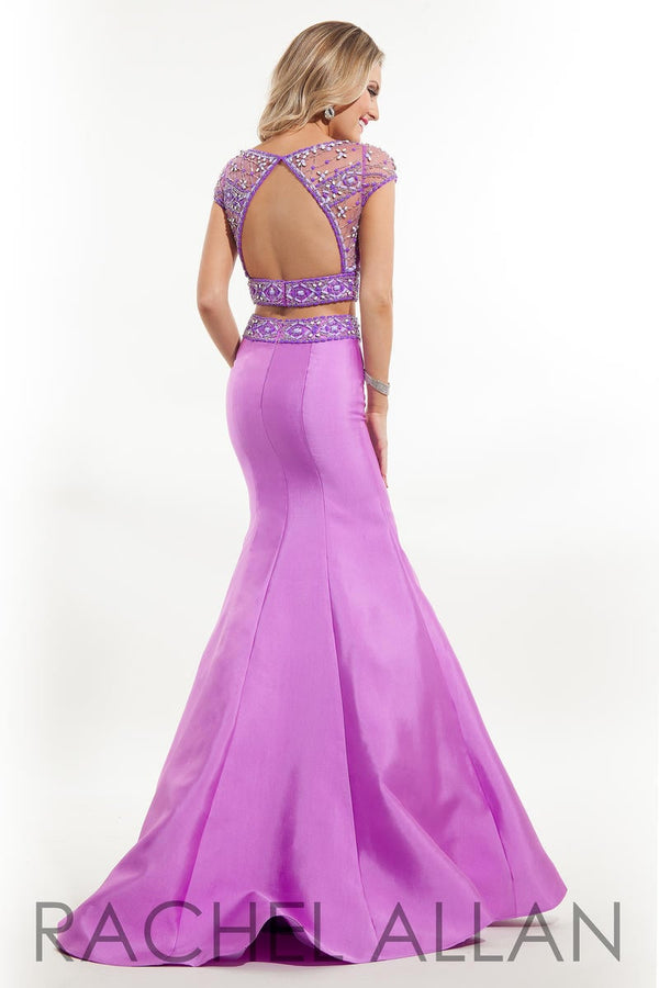Rachel Allan 7258 Violet 2 Piece Mermaid Dress Rachel Allan