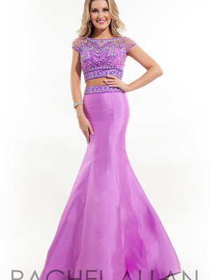 Rachel Allan 7258 Violet 2 Piece Mermaid Dress Rachel Allan