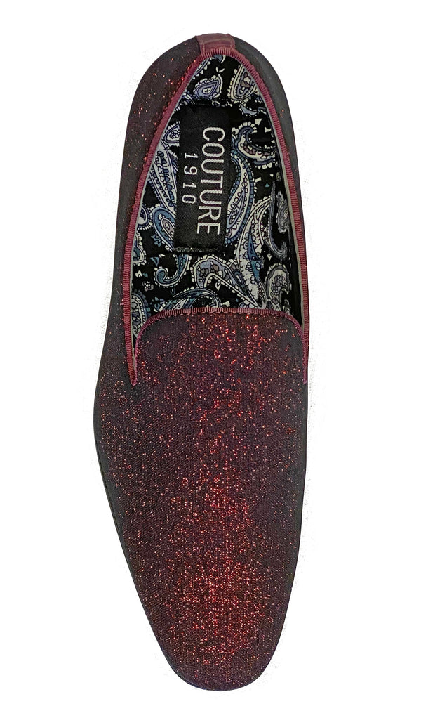 New Men's Red Sparkle Fashion Shoes Couture 1910