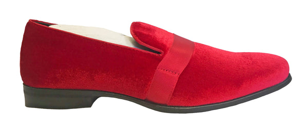 New Men's Red Velvet Fashion Shoes Couture 1910