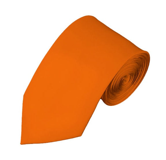 New Orange Self Tie Slim Long Tie TieOutlet.com