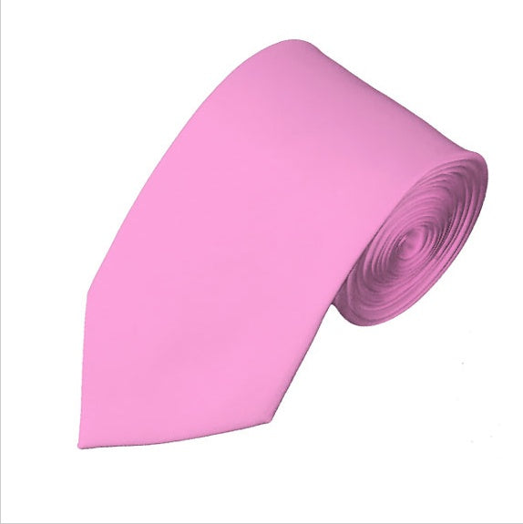 New Pink Self Tie Slim Long Tie Not specifiedÂ