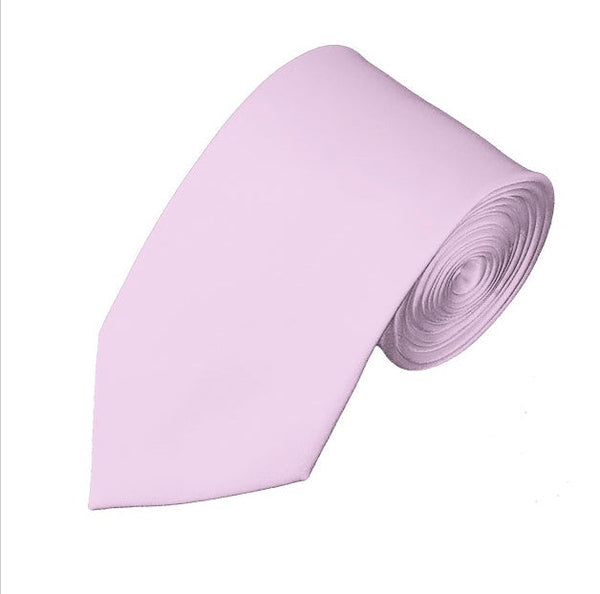 New Light Pink Self Tie Slim Long Tie TieOutlet.com