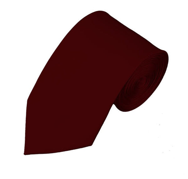 New Burgundy Self Tie Slim Long Tie TieOutlet.com