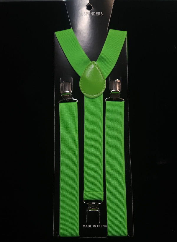 Adjustable Clip-on Suspenders - Lime Green TieOutlet.comÂ