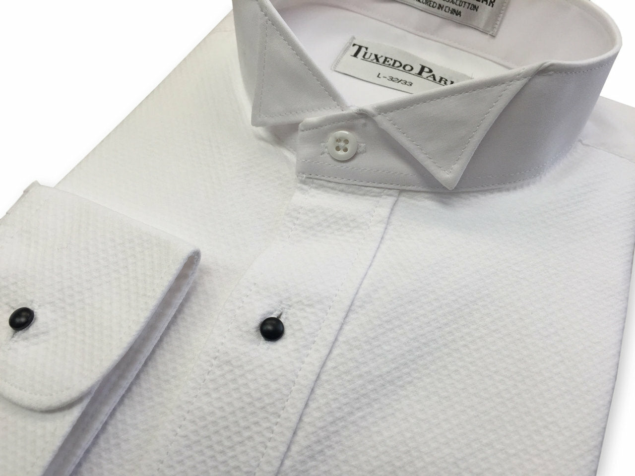 wing collar dress shirt New White Tie Pique Wing Collar Tuxedo Shirt 3XL (19"