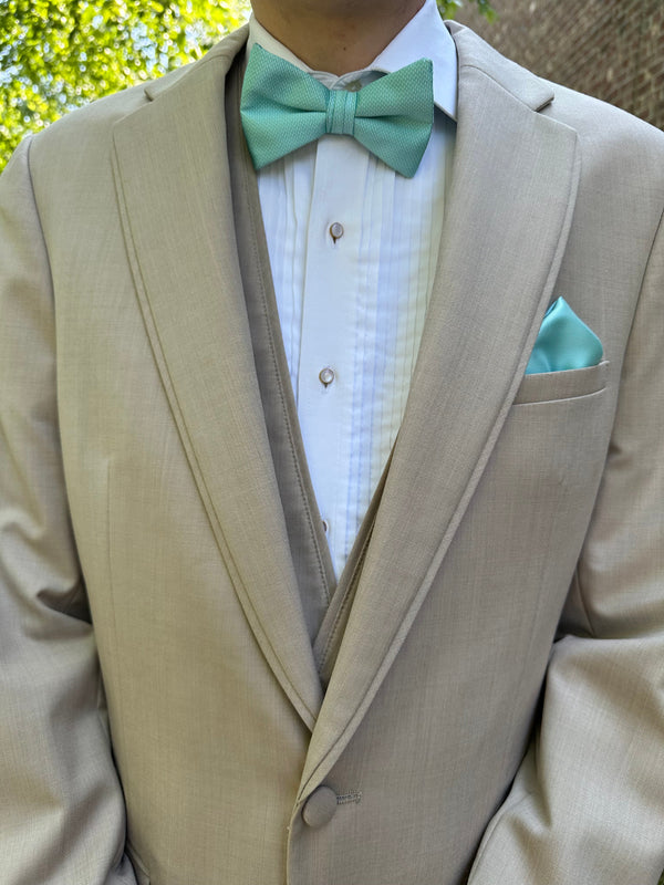 Tan Allure Destination Tuxedo Jacket and Pants by Jean Yves Jean Yves