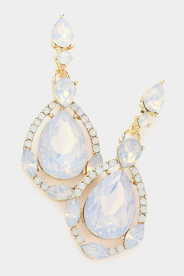 Opal Teardrop Gold Earrings Wona Trading Co