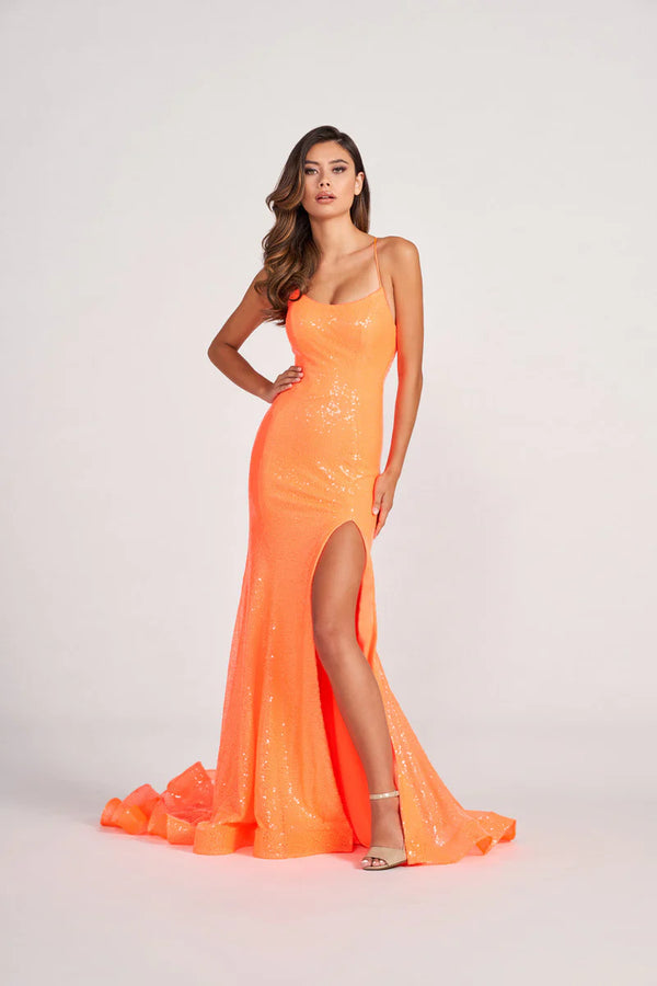 Colette CL2060 Neon Sequin Fit-n-Flare Dress Colette