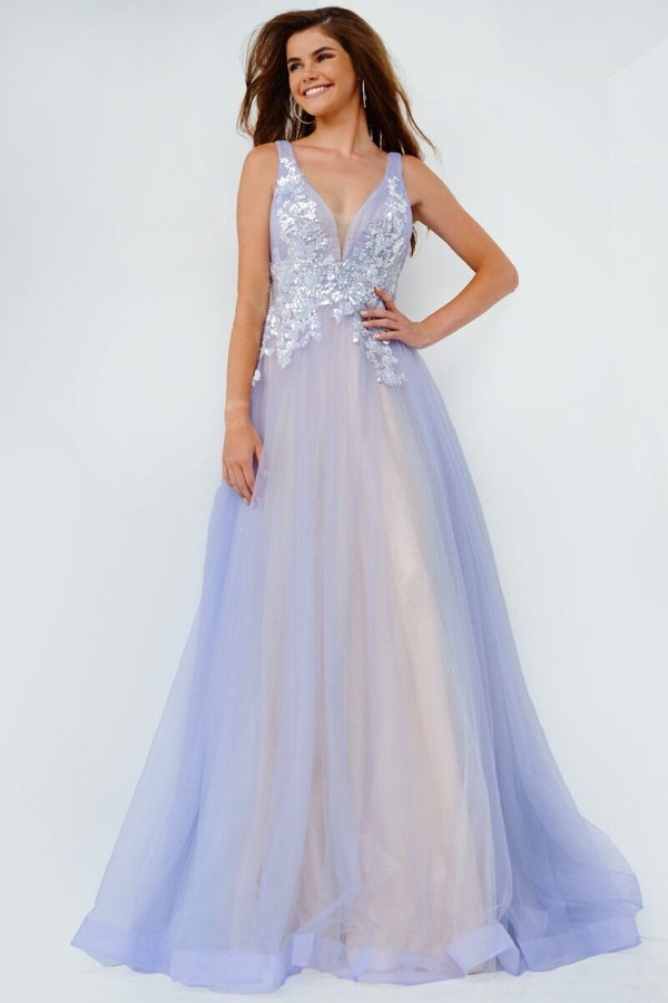 JVN by Jovani 07638 Sequin Bodice Tulle Dress
