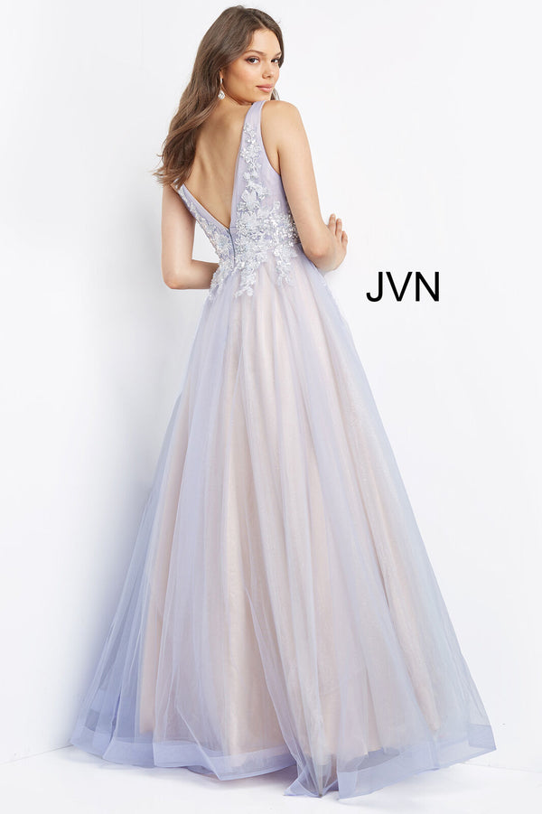 JVN by Jovani 07638 Sequin Bodice Tulle Dress