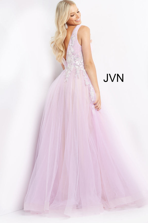 JVN by Jovani 07638 Sequin Bodice Tulle Dress